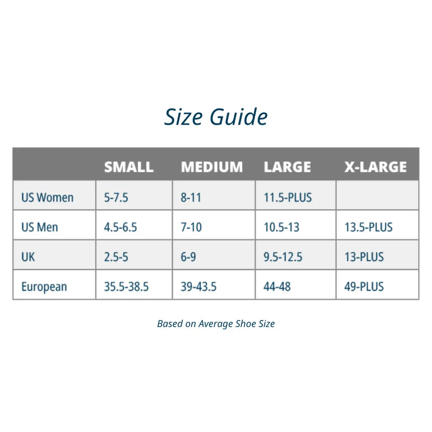 #size_guide
size chart for active comfort, wicked comfort, thin air performance, wicked merino - great for runners | OS1st