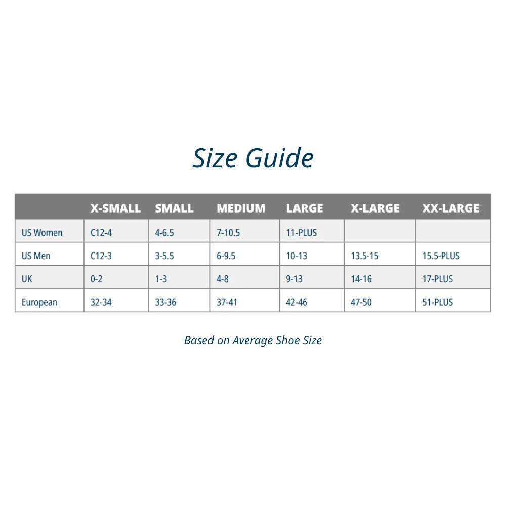 size chart for plantar fasciitis compression sleeves - great for plantar fasciitis - plantar fascia - heel pain - arch pain - plantar fasciitis | OS1st
