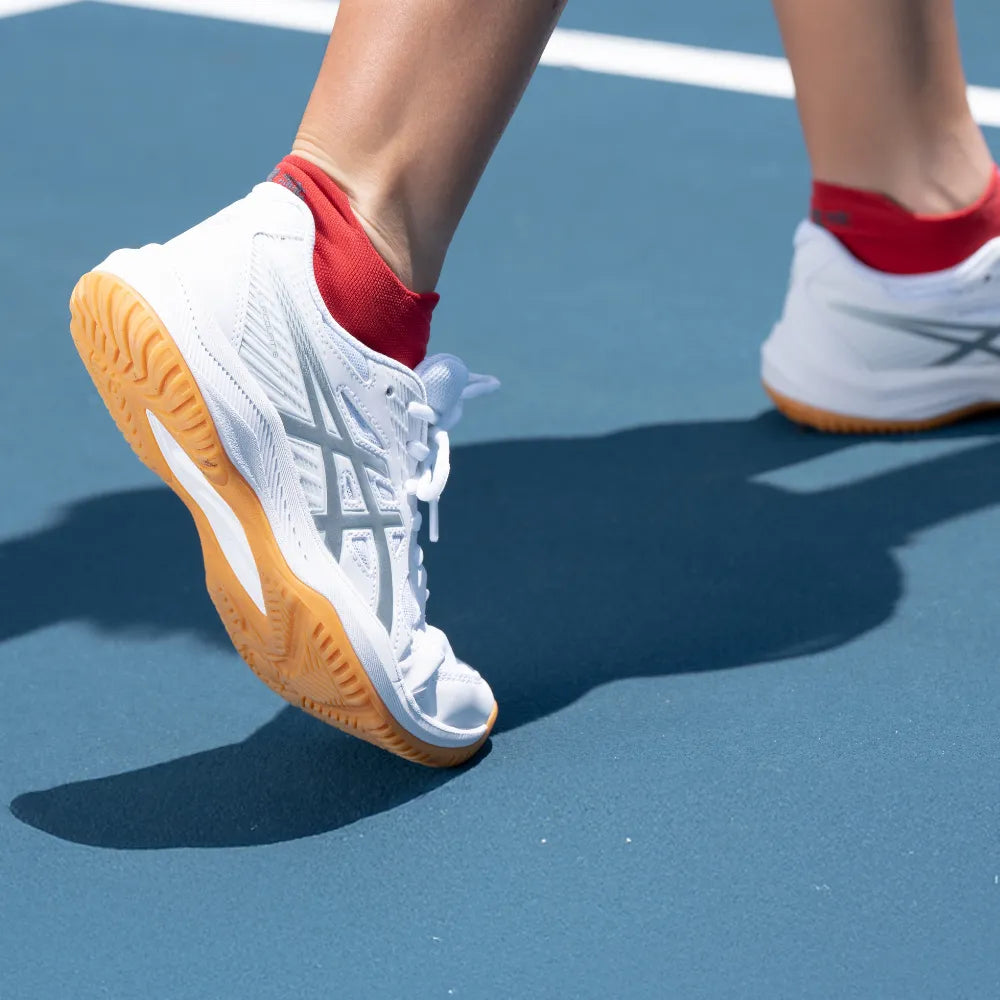 Pickleball athlete wearing red pickle ball socks | OS1st