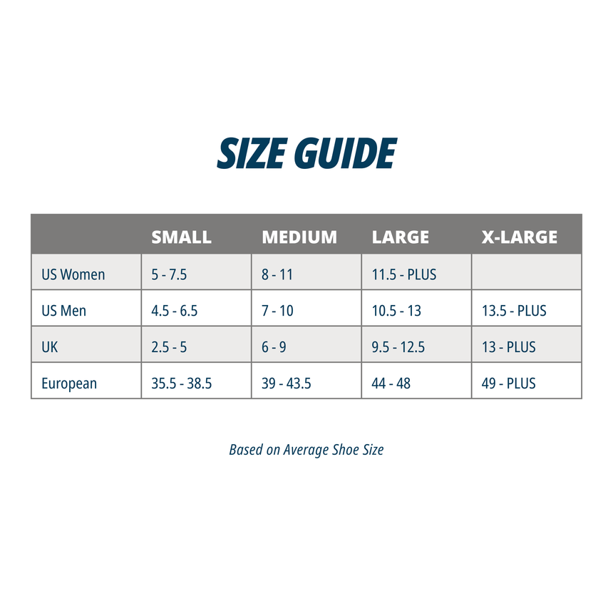 Comfort Sock Size Chart