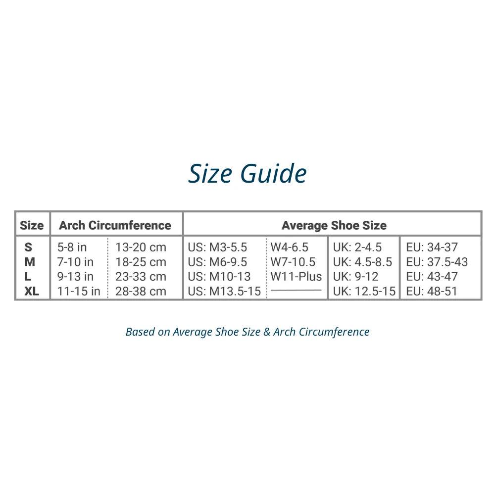 size chart for plantar fasciitis kit - great for plantar fasciitis | OS1st