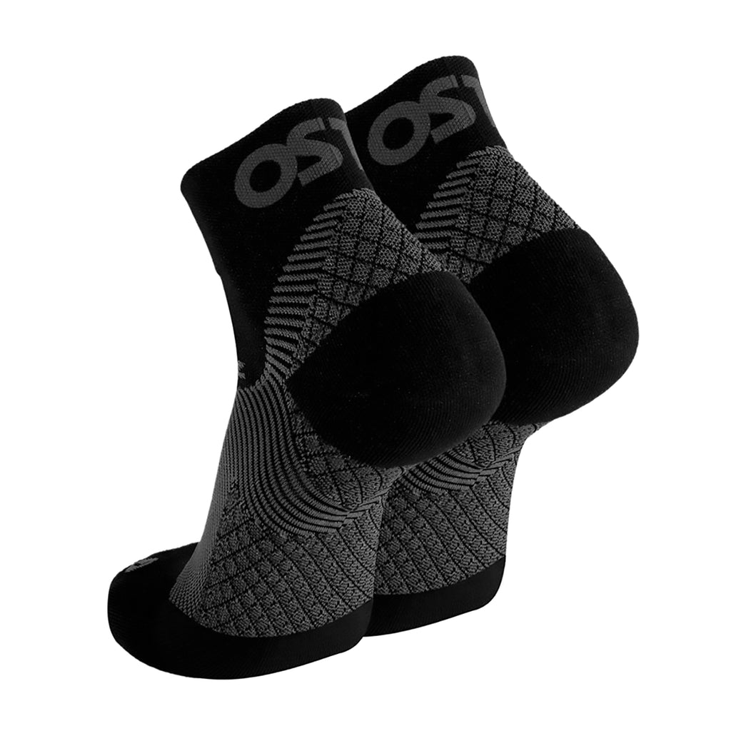 FS4 Plantar Fasciitis Compression 1/4 length socks in black | OS1st