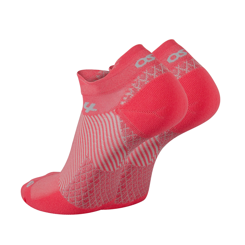 FS4 Plantar Fasciitis Compression no show length socks in coral | OS1st
