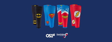 OS1st medical grade compression sleeves in super hero patterns