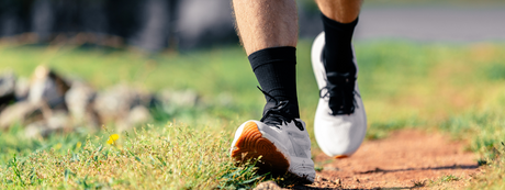 runner wearing os1st plantar fasciitis socks