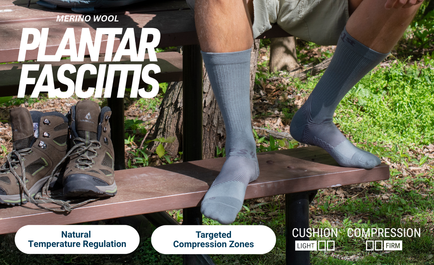 Merino Wool Plantar Fasciitis Socks - OS1st