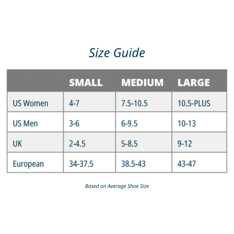 size chart for bunion relief socks - great for bunion pain | OS1st