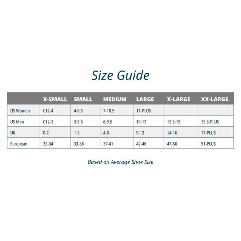 size chart for plantar fasciitis compression sleeves - great for plantar fasciitis - plantar fascia - heel pain - arch pain - plantar fasciitis | OS1st
