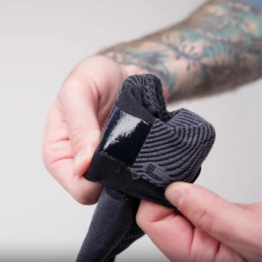 close up view of the silicone anti slip design inside the af7 ankle bracing sleeve | OS1st