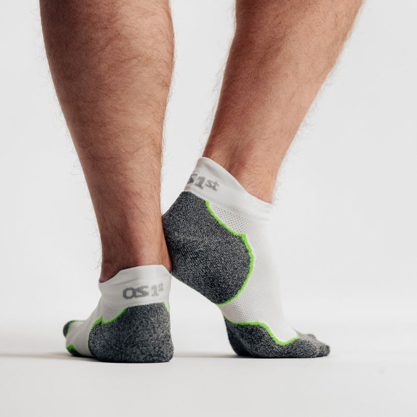 studio photo of person wearing white dermasox | OS1st