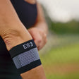 Athlete wearing black ES3 elbow sleeve | OS1st