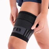 Person wearing QS4 quad sleeve showing the anti slip silicone dots that keep the sleeve in place | OS1st