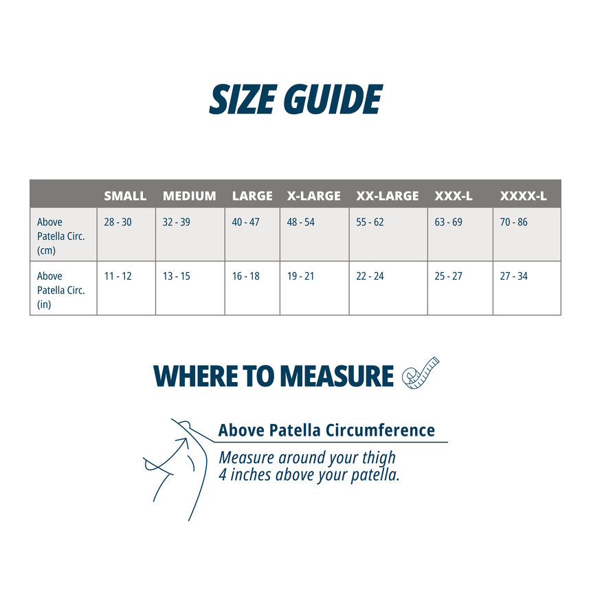Knee Sleeve Size Chart