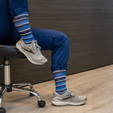 #color_blue stripes
nurse wearing wellness compression socks | OS1st