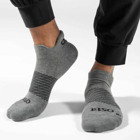 man wearing grey wicked comfort socks | OS1st
