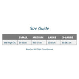 size chart for qs4 quad sleeve - great for quad pain | OS1st
