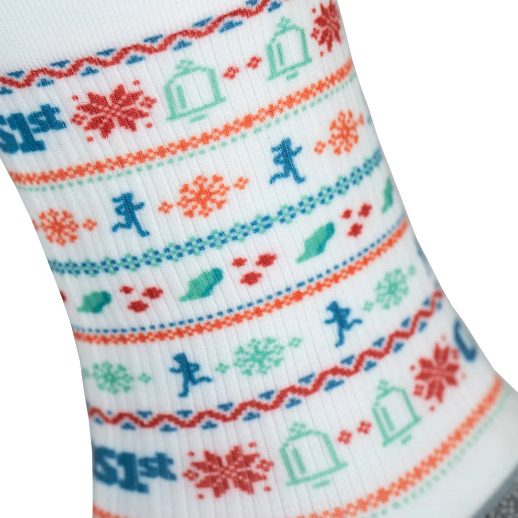Close up of Active Comfort Sock in Limited Edition Holiday design | OS1st