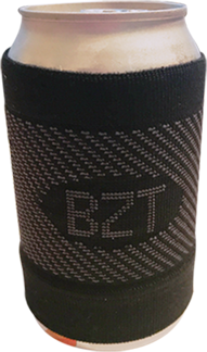 the OS1st beverage sleeve shown on a beverage