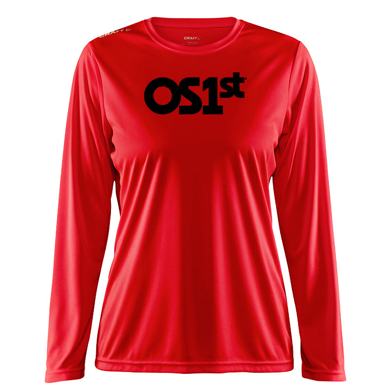 Womens Red Long Sleeve Shirt | OS1st