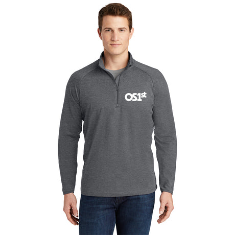 Men's 1/2 zip charcoal grey pullover | OS1st
