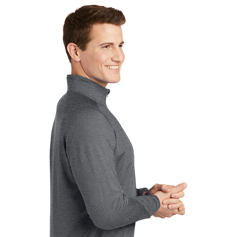 Men's 1/2 zip charcoal grey pullover | OS1st