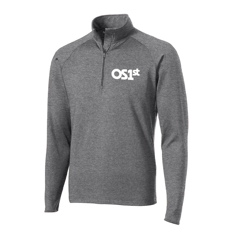 Men's 1/2 zip charcoal grey pullover | OS1st