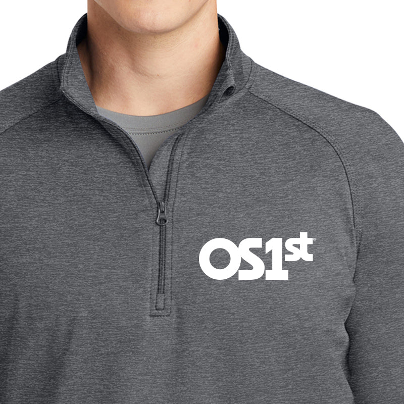 Men's 1/2 zip charcoal grey pullover | OS1st