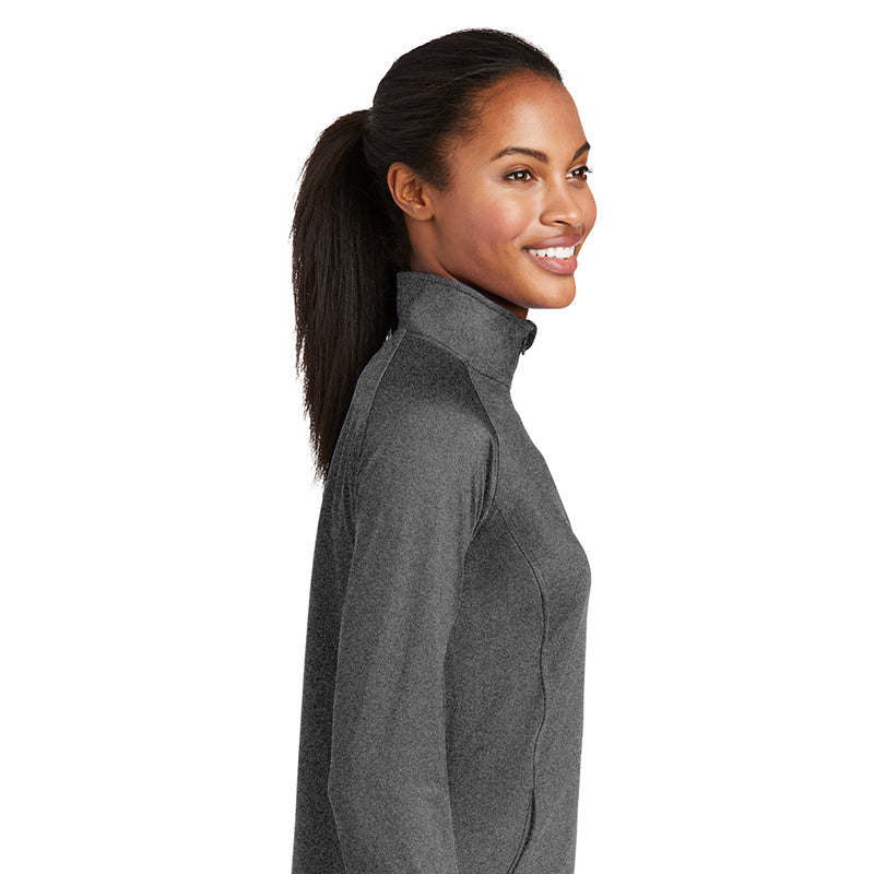 Women's 1/2 zip charcoal grey pullover | OS1st