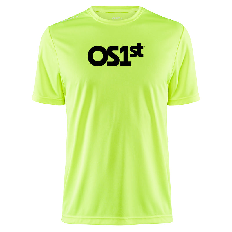Mens Neon Yellow Short Sleeve Shirt | OS1st