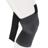 KS7+ Adjustable performance knee sleeve in black showing the adjustable strap | OS1st