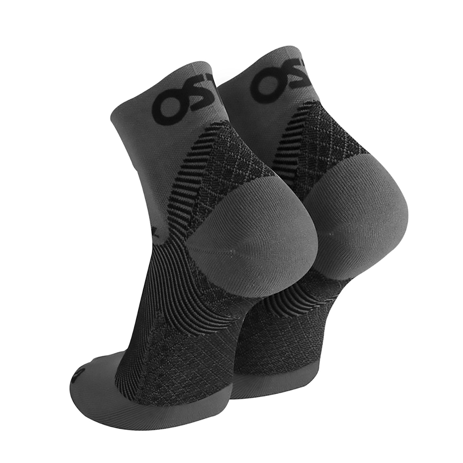 FS4 Plantar Fasciitis Compression 1/4 length socks in grey | OS1st