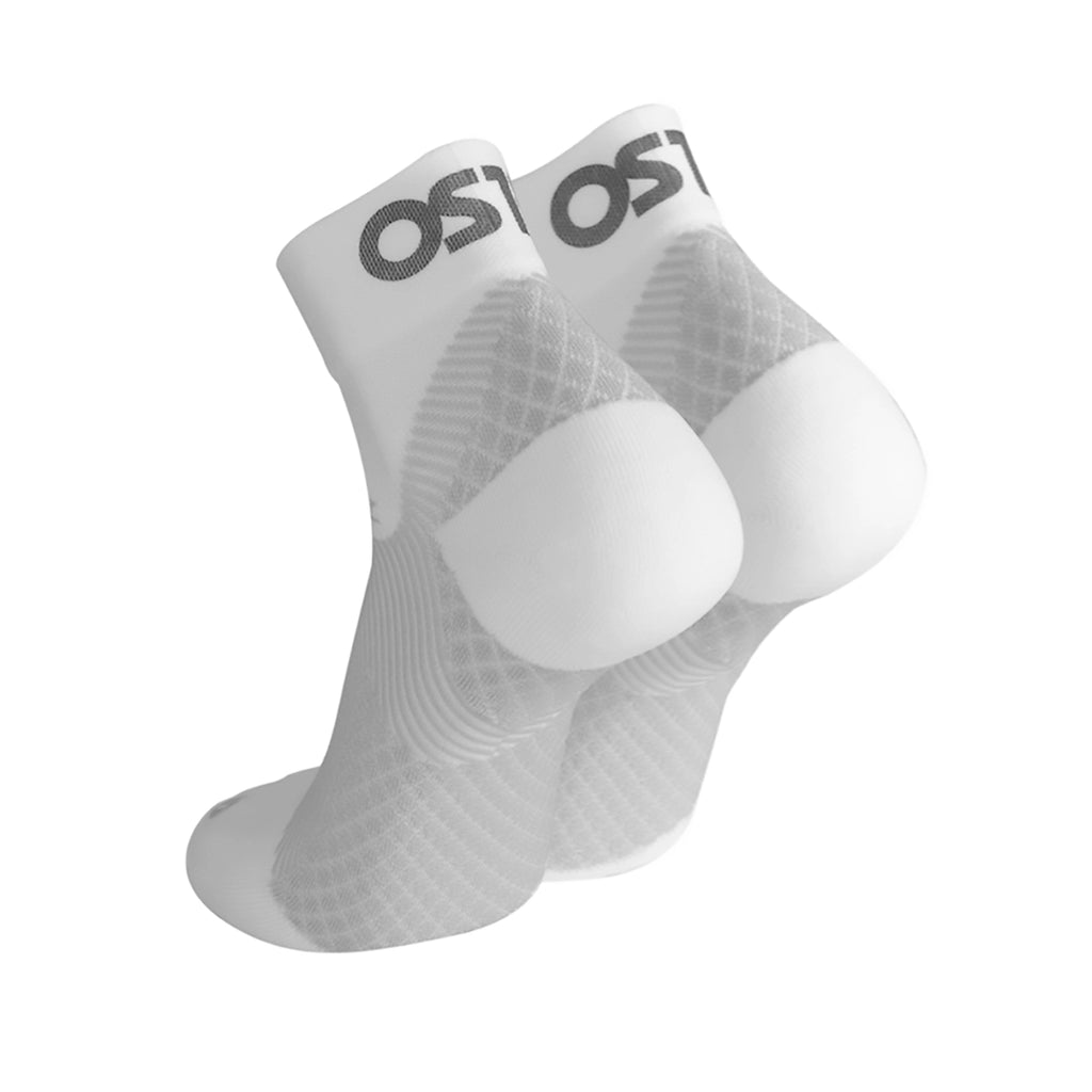 FS4 Plantar Fasciitis Compression 1/4 length socks in white | OS1st