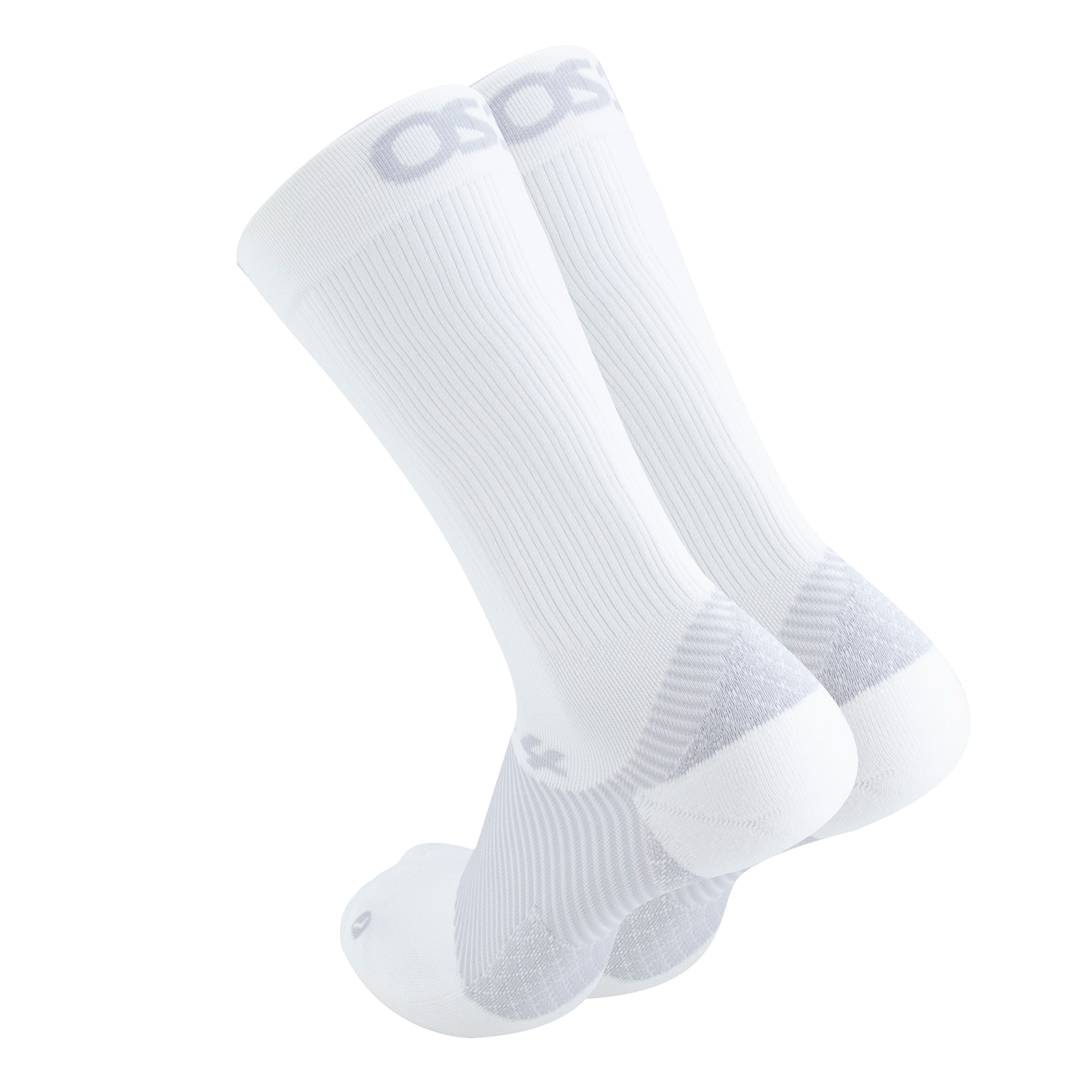 FS4 Plantar Fasciitis Compression crew length socks in white | OS1st