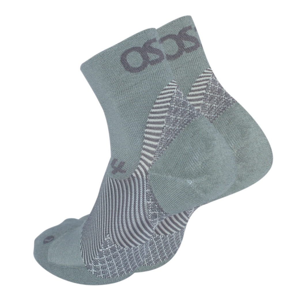 FS4 Plantar Fasciitis Compression 1/4 length socks in grey merino wool | OS1st