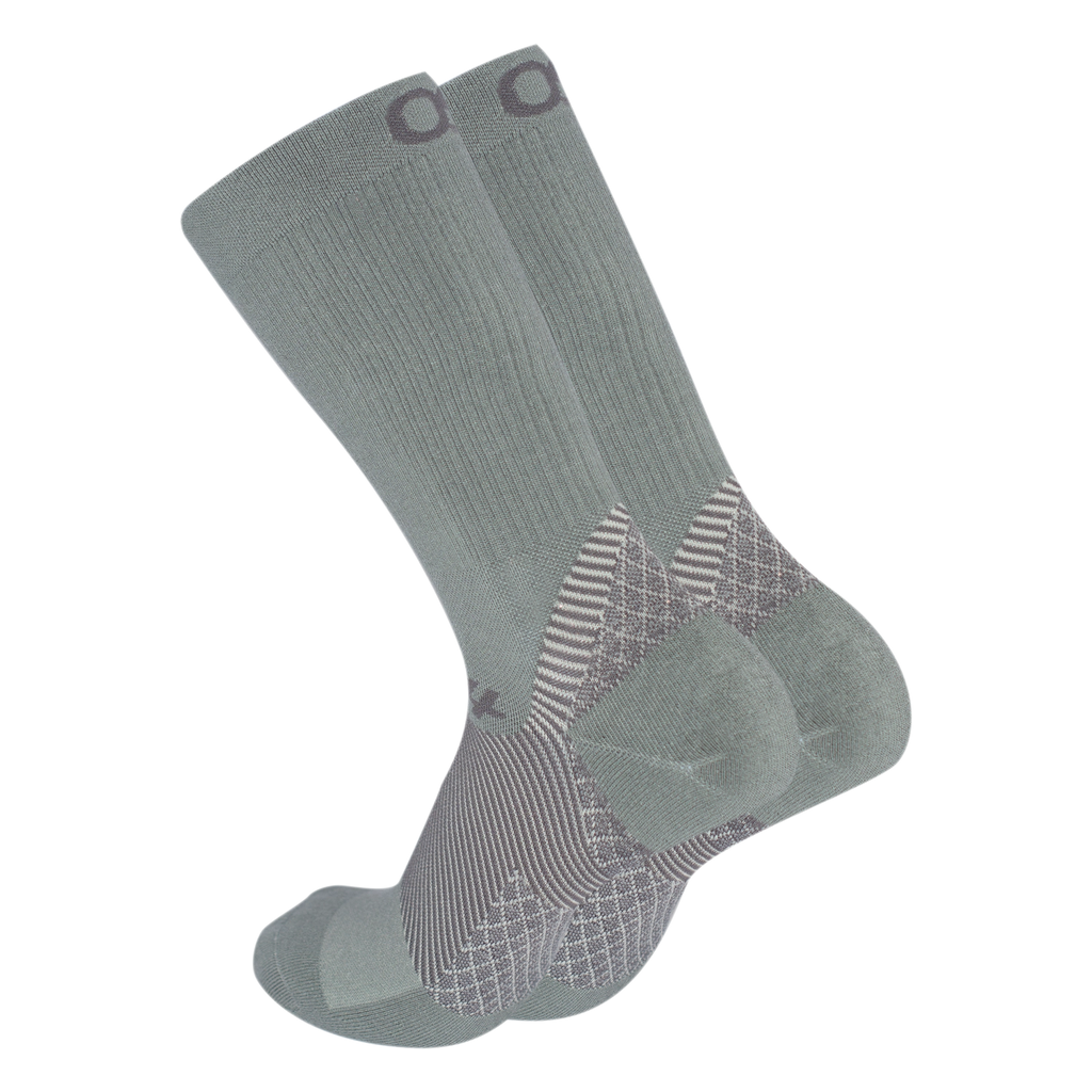 FS4 Plantar Fasciitis Compression crew length socks in grey merino wool | OS1st