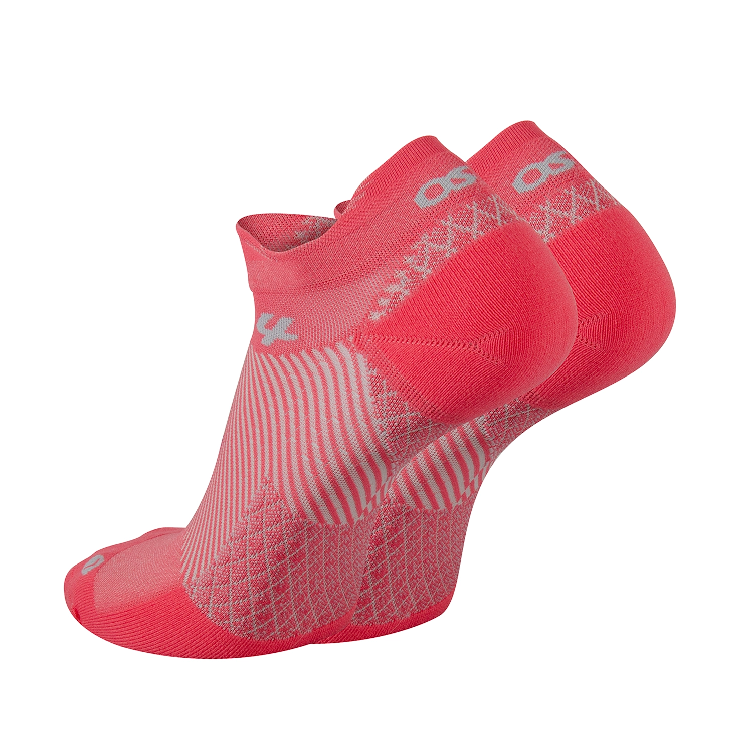 FS4 Plantar Fasciitis Compression no show length socks in coral | OS1st