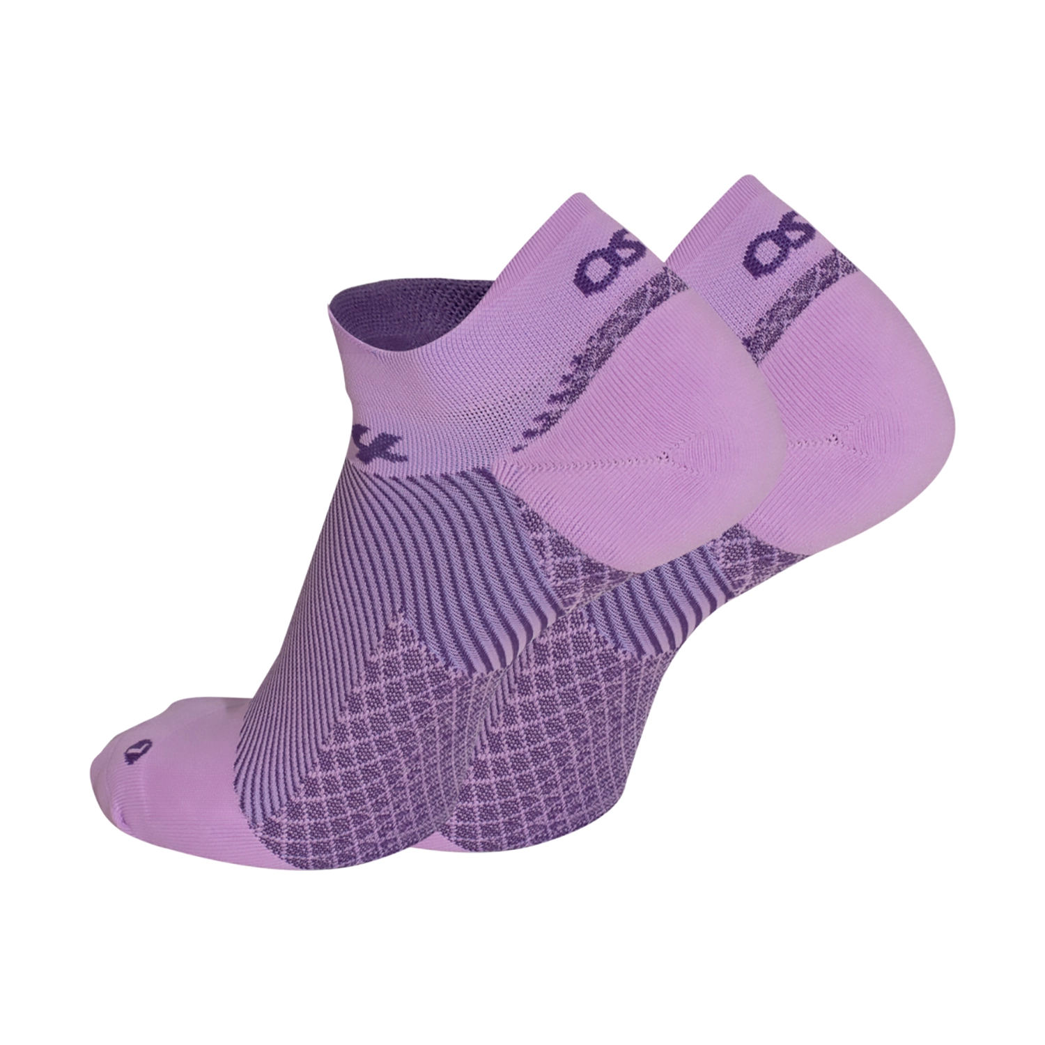 FS4 Plantar Fasciitis Compression no show length socks in lavender | OS1st