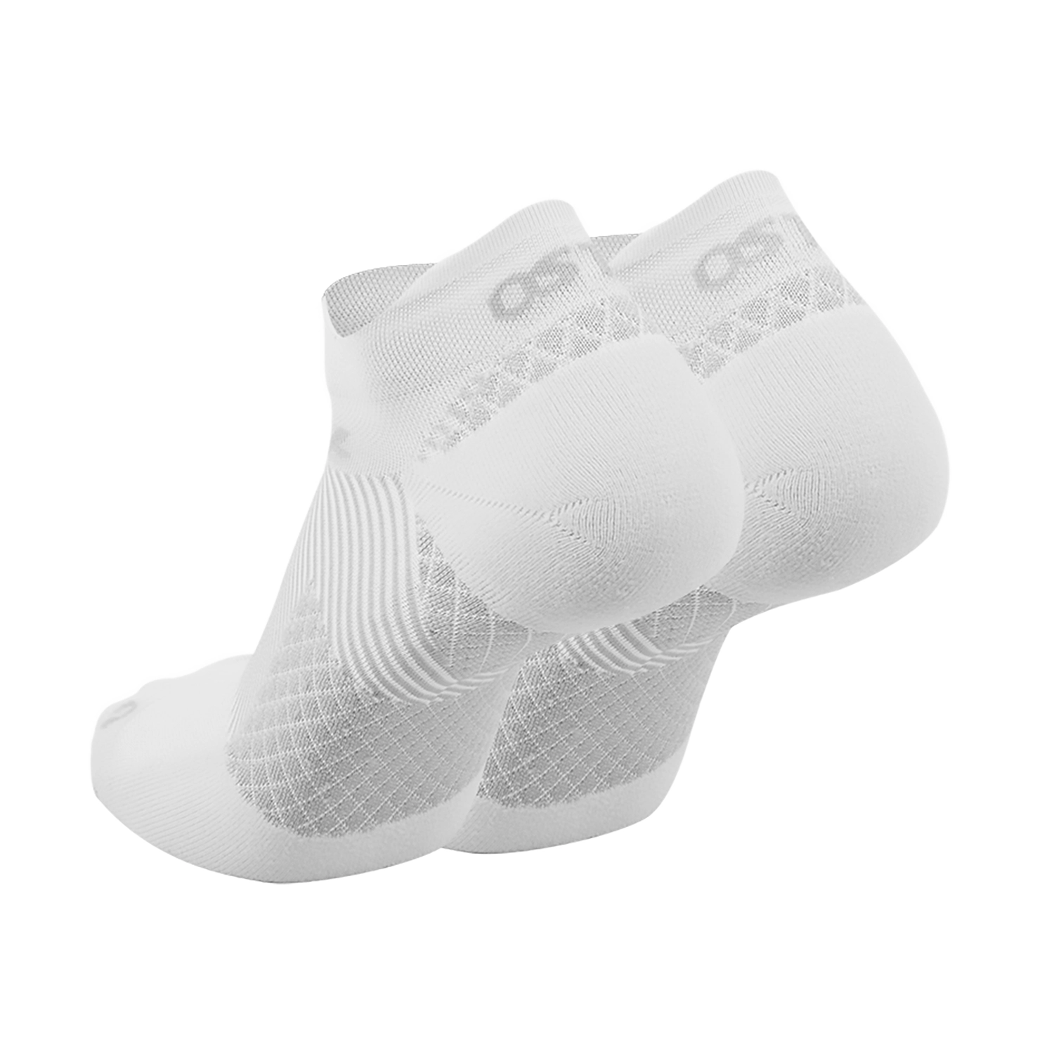FS4 Plantar Fasciitis Compression no show length socks in white | OS1st