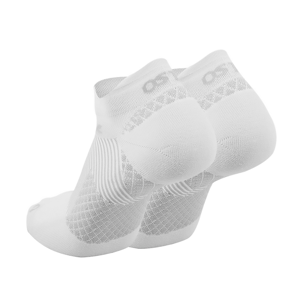 FS4 Plantar Fasciitis Compression no show length socks in white | OS1st