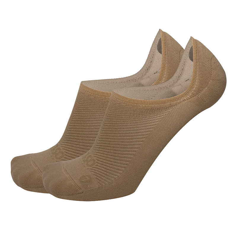 Nekkid Comfort sand no show socks, stay in place with silicone heel grip