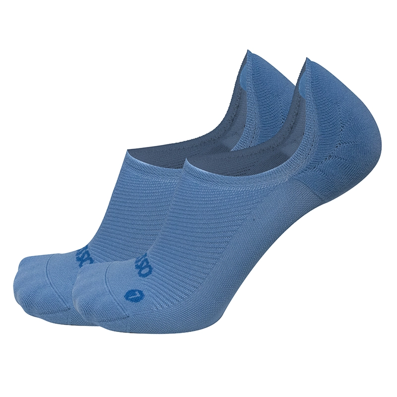 Nekkid Comfort blue no show socks, stay in place with silicone heel grip