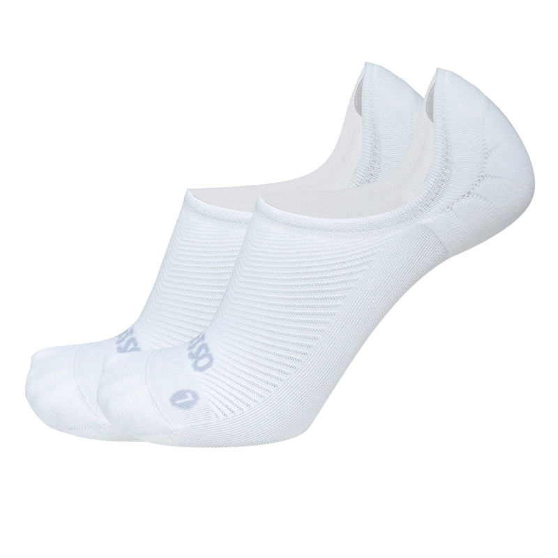 Nekkid Comfort white no show socks, stay in place with silicone heel grip